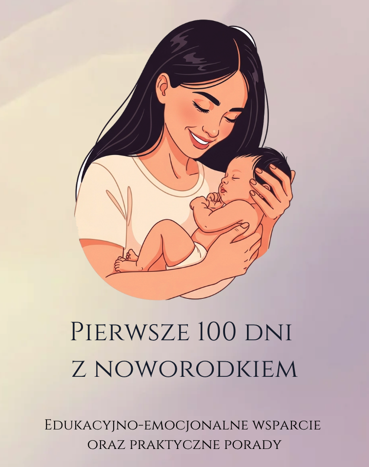 Mockup okładki PDF Pierwsze 100 dni z noworodkiem
